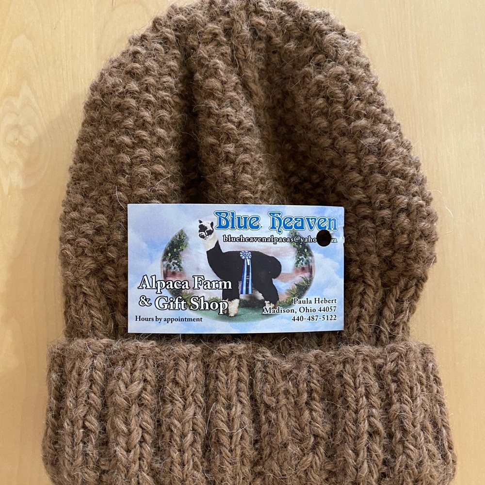 A alpaca never worn warm hat